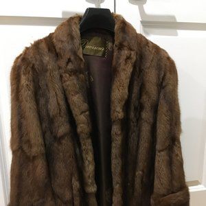 Fur Jacket - "Honey" color / a lovely brown
